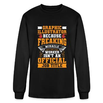 Illustrator Draftsman Drawing Artist Artist - Men's Long Sleeve T-Shirt - black - Front