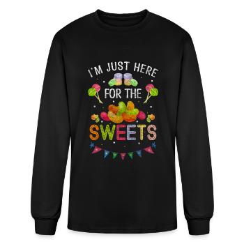 Sucette de snacking au sucre au chocolat - T-shirt à manches longues Homme - noir - Devant