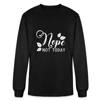 Nope not today - Men's Long Sleeve T-Shirt - black - Front