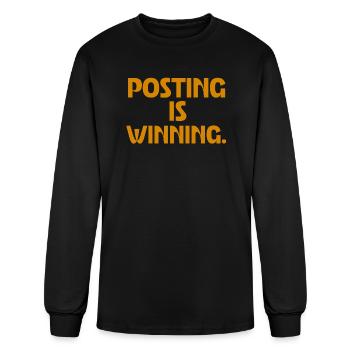Posting Is Winning - Men's Long Sleeve T-Shirt - black - Front