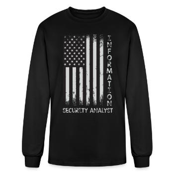 Information Security Analyst - Men's Long Sleeve T-Shirt - black - Front