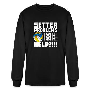 Setter Volleyball Volleyball-Team Volleyball Coach - Men's Long Sleeve T-Shirt - black - Front