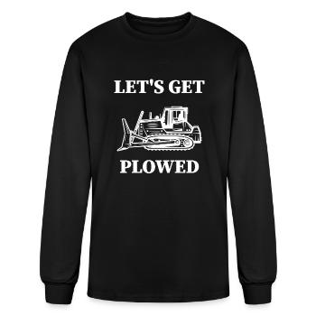 Let's get plowed - Men's Long Sleeve T-Shirt - black - Front