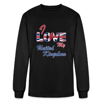 Uk Great Britain Flag England Idea - Men's Long Sleeve T-Shirt - black - Front
