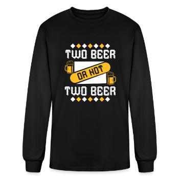 Two Beer Or Not Two Beer - Men's Long Sleeve T-Shirt - black - Front