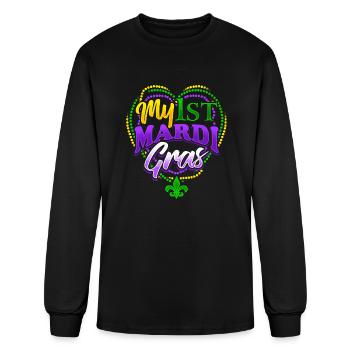 My First Mardi Gras - Men's Long Sleeve T-Shirt - black - Front