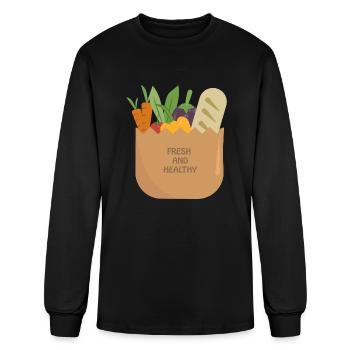 SHOP BAG - Men's Long Sleeve T-Shirt - black - Front