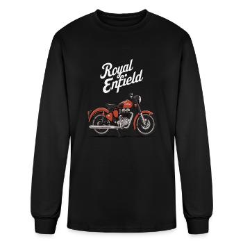 royal enfield bike - Men's Long Sleeve T-Shirt - black - Front