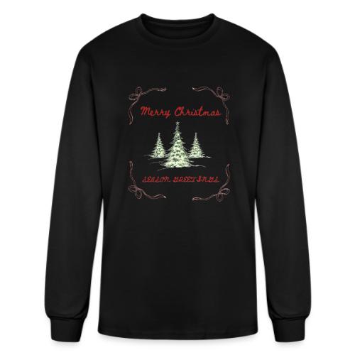 Beautiful Green Christmas Tree Graphic - Men's Long Sleeve T-Shirt