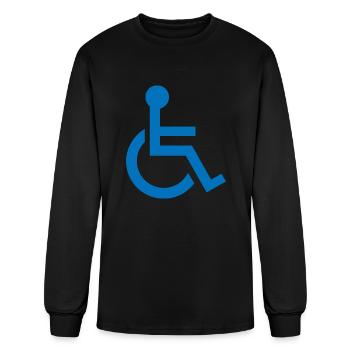 Handicapped - Men's Long Sleeve T-Shirt - black - Front