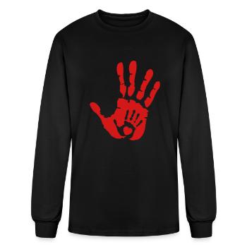Baby Hand in Hand with Heart - Men's Long Sleeve T-Shirt - black - Front