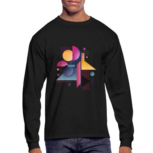 Color Pulse Geometry - Men's Long Sleeve T-Shirt