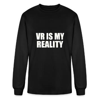 La réalité virtuelle est ma RÉALITÉ - T-shirt à manches longues Homme - noir - Devant
