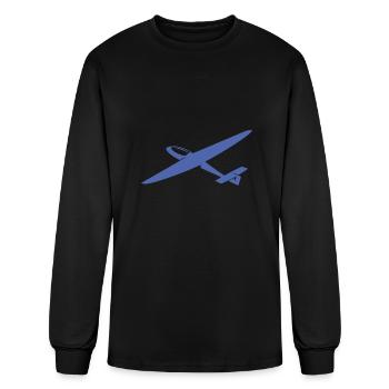 Minimalistic Glider Pilot Silhouette - Men's Long Sleeve T-Shirt - black - Front