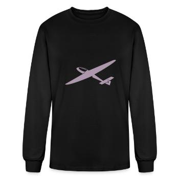Minimalistic Glider Pilot Silhouette - Men's Long Sleeve T-Shirt - black - Front