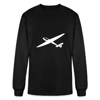 Minimalistic Glider Pilot Silhouette - Men's Long Sleeve T-Shirt - black - Front