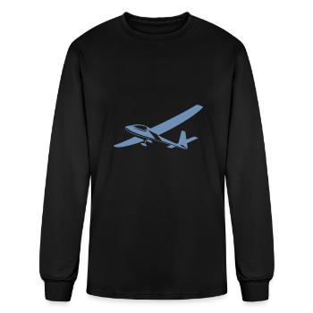 Glider Pilot Silhouette Minimalistic - Men's Long Sleeve T-Shirt - black - Front
