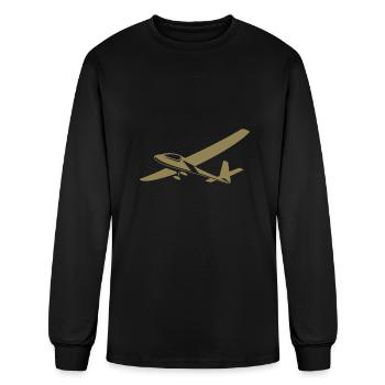 Glider Pilot Silhouette Minimalistic - Men's Long Sleeve T-Shirt - black - Front