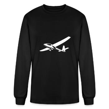 Glider Pilot Silhouette Minimalistic - Men's Long Sleeve T-Shirt - black - Front