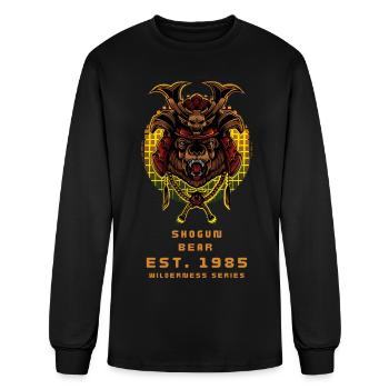 Shogun Bear 1985 Wilderness Series - Men's Long Sleeve T-Shirt - black - Front