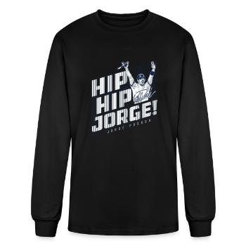 Jorge Posada Hip Hip Jorgeapparel birthday christm - Men's Long Sleeve T-Shirt - black - Front