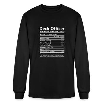 Deck Officer T Shirt - Nutritional And Undeniable - Men's Long Sleeve T-Shirt - black - Front