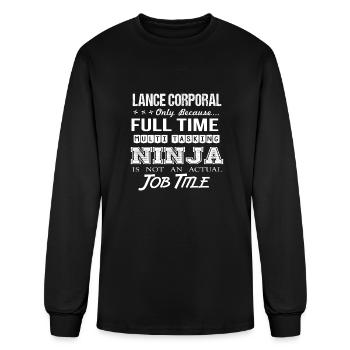 Lance Corporal T Shirt - Multitasking Ninja Job Gi - Men's Long Sleeve T-Shirt - black - Front