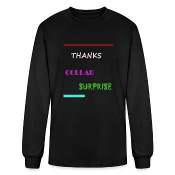 Thanks Collar Surprise - Men's Long Sleeve T-Shirt - black - Front