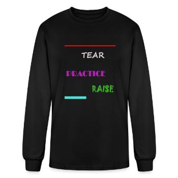 Tear Practice Raise - Men's Long Sleeve T-Shirt - black - Front