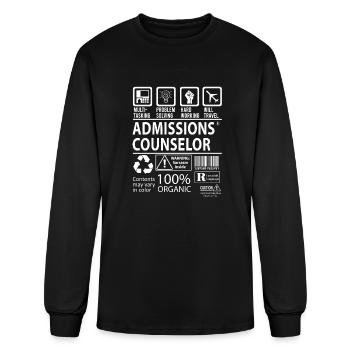 Admissions Counselor T Shirt - Multitasking Job Gi - Men's Long Sleeve T-Shirt - black - Front