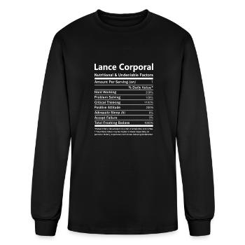 Lance Corporal T Shirt - Nutritional And Undeniabl - Men's Long Sleeve T-Shirt - black - Front