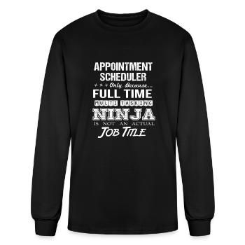 Appointment Scheduler T Shirt - Multitasking Ninja - Men's Long Sleeve T-Shirt - black - Front