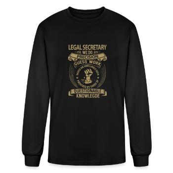 Legal Secretary T Shirt - We Do Precision Gift Ite - Men's Long Sleeve T-Shirt - black - Front