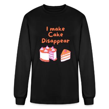 I make cake disappear A piece of cake - Men's Long Sleeve T-Shirt - black - Front