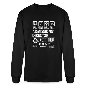Admissions Director T Shirt - Multitasking Job Gif - Men's Long Sleeve T-Shirt - black - Front