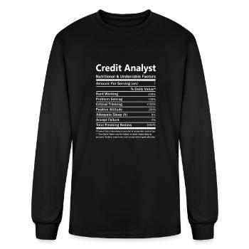 Credit Analyst T Shirt - Nutritional And Undeniabl - Men's Long Sleeve T-Shirt - black - Front