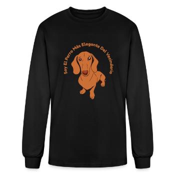 Dachshund spanish quote - Men's Long Sleeve T-Shirt - black - Front