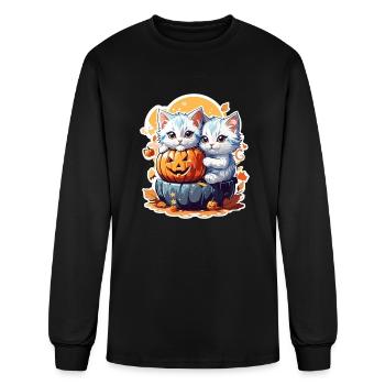 Cattish Halloween - Men's Long Sleeve T-Shirt - black - Front