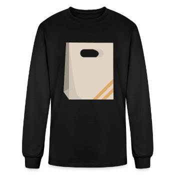 SHOP BAG ILLUSTRATION - Men's Long Sleeve T-Shirt - black - Front