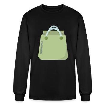 SHOP BAG ILLUSTRATION - Men's Long Sleeve T-Shirt - black - Front