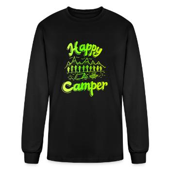 Happy Camper Camp Site - Men's Long Sleeve T-Shirt - black - Front