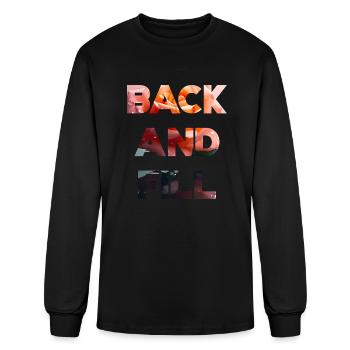 Flower Back and Fill - Men's Long Sleeve T-Shirt - black - Front