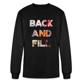 Flower Back and Fill - Men's Long Sleeve T-Shirt - black - Front