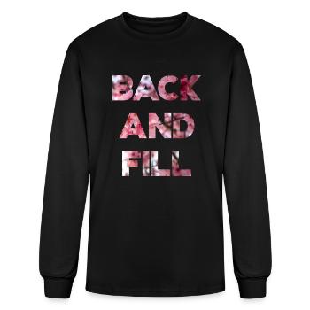 Flower Back and Fill - Men's Long Sleeve T-Shirt - black - Front