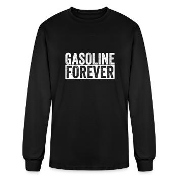 Gasoline Forever Funny Offensive - Men's Long Sleeve T-Shirt - black - Front