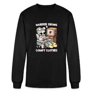 Murder shows comfy clothes t shirt - Men's Long Sleeve T-Shirt - black - Front