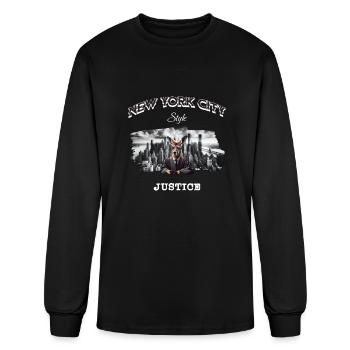 NYC Style Justice - Men's Long Sleeve T-Shirt - black - Front