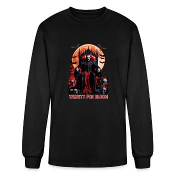 Evil Thirsty for Blood: Halloween Horror - Men's Long Sleeve T-Shirt - black - Front