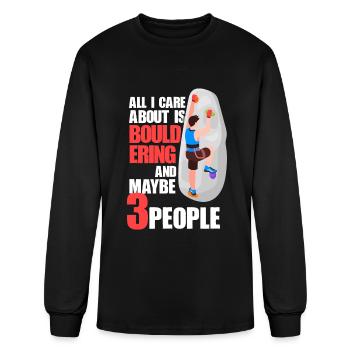 Climber Climb Climbing Wall Mountaineering - Men's Long Sleeve T-Shirt - black - Front