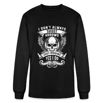 Archery Hunting Aiming Club - Men's Long Sleeve T-Shirt - black - Front